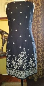 CDC black embroidered dress.